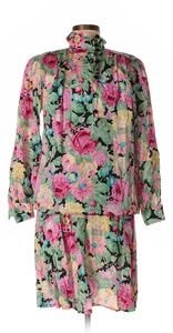 Vintage Women's dress with shoulder pads.